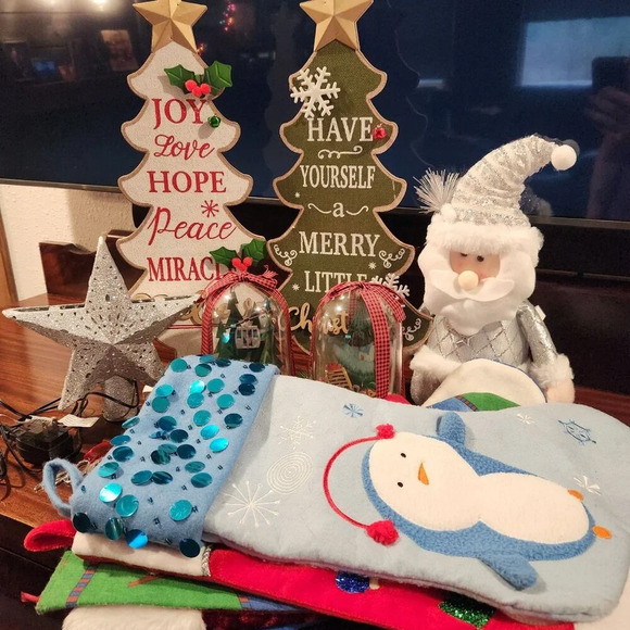 Christmas Decor Random Pieces Stockings Tree Topper Star‎ - Picture 1 of 14